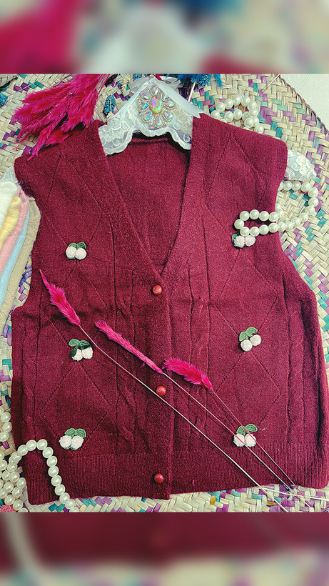 وست گیلاسی پینترستی بافت سبک ونرم وارداتی کد 002
