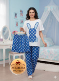 ست سه تکه راحتی تی شرت + شرتک +شلوار جنس نخ پنبه پرمیوموارداتی
