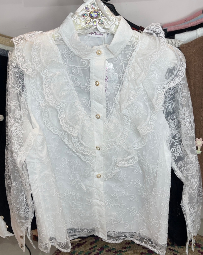 شومیز مجلسی گیپور ترند ۲۰۲۶ برند Mia Fashion وارداتی