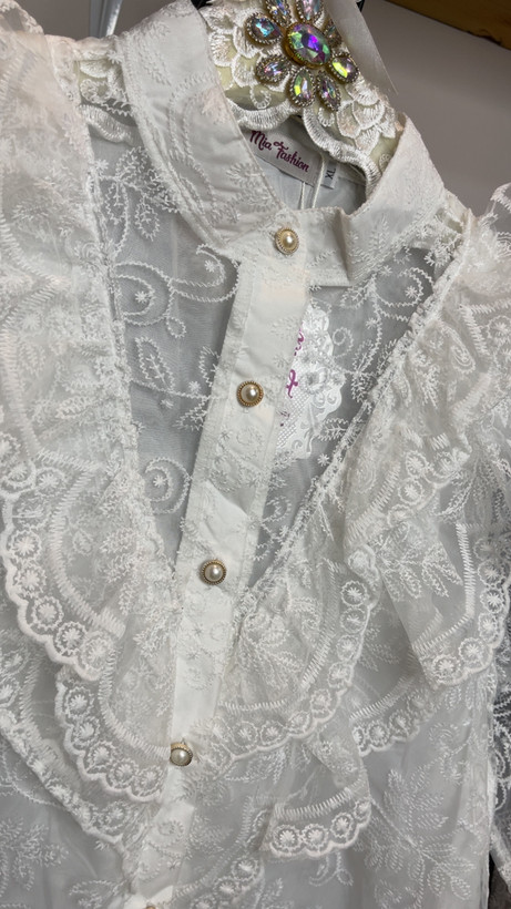 شومیز مجلسی گیپور ترند ۲۰۲۶ برند Mia Fashion وارداتی