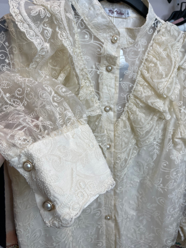 شومیز مجلسی گیپور ترند ۲۰۲۶ برند Mia Fashion وارداتی