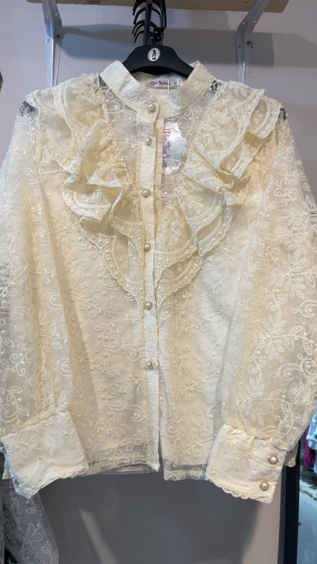 شومیز مجلسی گیپور ترند ۲۰۲۶ برند Mia Fashion وارداتی