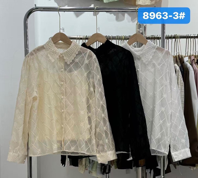 شومیز مجلسی دو تیکه شیشه ای گلدوزی شده ترند ۲۰۲۶ وارداتی