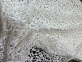 شال رینگی طرح برگ جنس مکرومه ( نخ کتان )